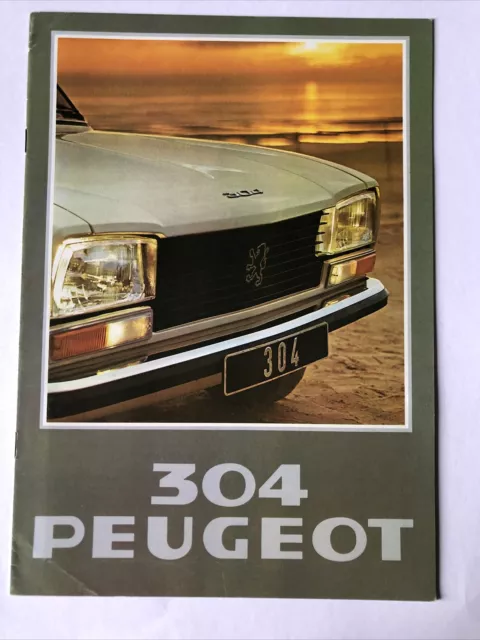 Peugeot 304 Full Large Sales Brochure Printed 1978 on