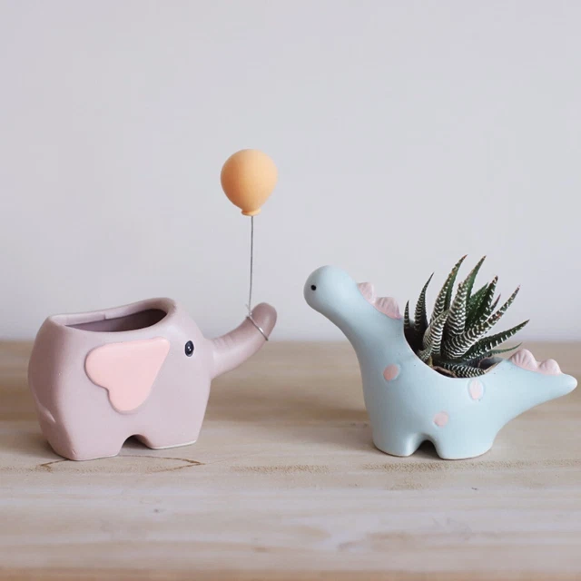 Pots en céramique pour fleurs Forme de fleur Pot de Plante Décor à la maison