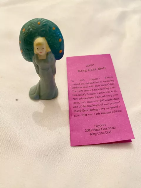 2000 HAYDEL'S KING cake doll MARDI GRAS MAID New Orleans Art Piece 19.