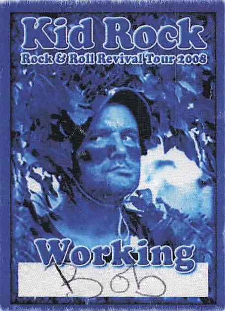 Kid Rock Backstage Pass 2008 Blue Working Pass Variant