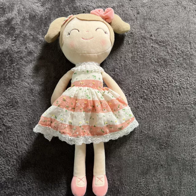 Gloveleya Plush Baby Doll Stuffed Toy Ballerina 18 Inch Pink Dress Excellent