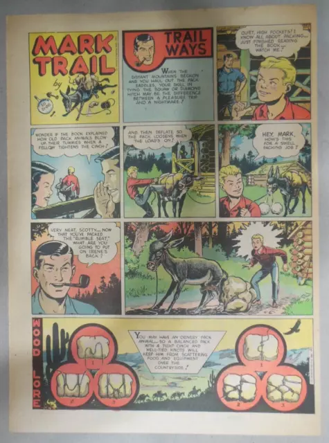 Mark Trail Sundays by Ed Dodd from 6/4/1950 Size: 11 x 15 inches Tabloid