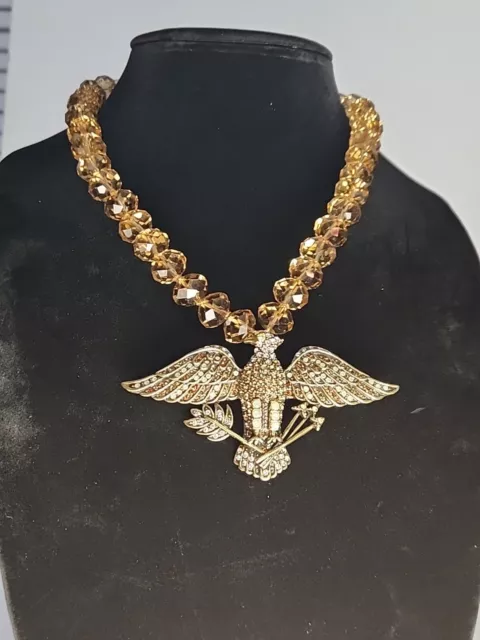 Heidi Daus Bird Beaded Necklace