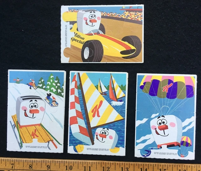 [ 1973 Kellogg's POP-TARTS Puzzles - Milton The Toaster - Vintage Food Prizes ]
