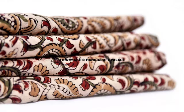 Indio Estampado Floral Algodón Costura Manualidades Beige Tejido Por 2.3m