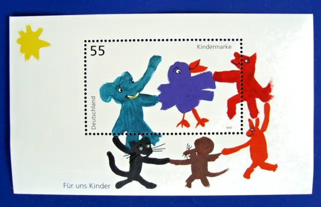Sonder Briefmarke Für uns Kinder 2003 Block 64 postfrisch Deutschland 0,55€