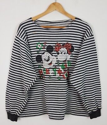 Vintage Retro 90S Bold Disney Mickey Minnie Mouse Usa Sweatshirt Sweater Jumper
