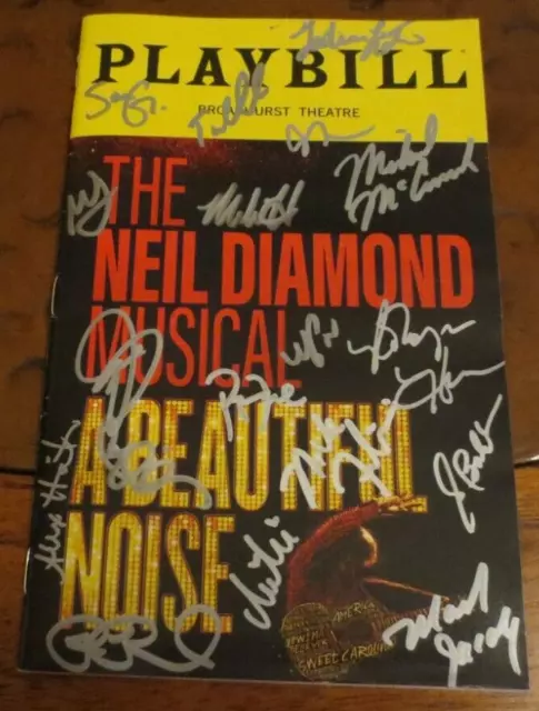 A Beautiful Noise The Neil Diamond Musical Broadway Playbill signed autographed