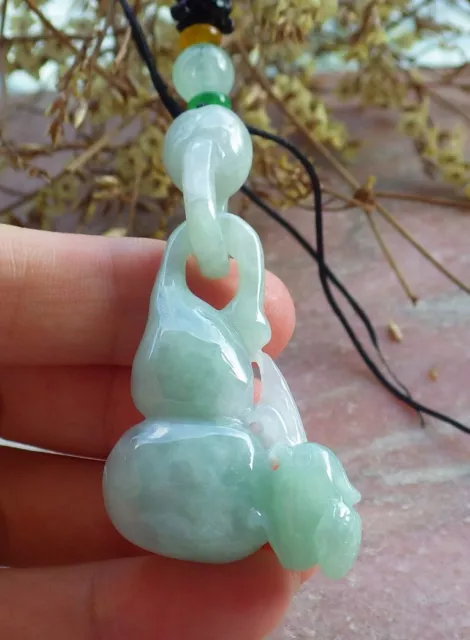 Certified Green Burma Natural A Jade jadeite Pendant Bird Phoenix W Ring 631290