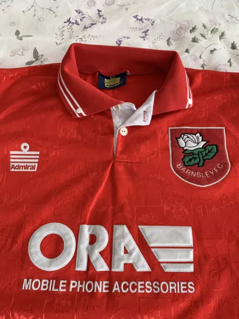 Barnsley Vintage Football Shirt 1996 Home Size L Admiral