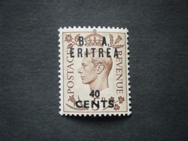 British Occ Italian Colonies - Eritrea KGVI 1950 40c on 5d brown SGE18 UM/MNH