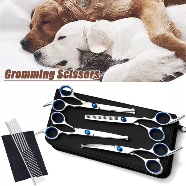Profi Grooming Set Hundeschere Fellschere Pfotenschere Hunde-Haarschere Schere