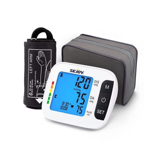 Máquina de presión arterial Sejoy puño digital de presión arterial ajustable con precisión mo...