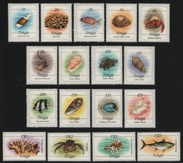 Tonga 1984 - Mi-Nr. 873-889 B ** - MNH - Meerestiere / Marine life (IV)
