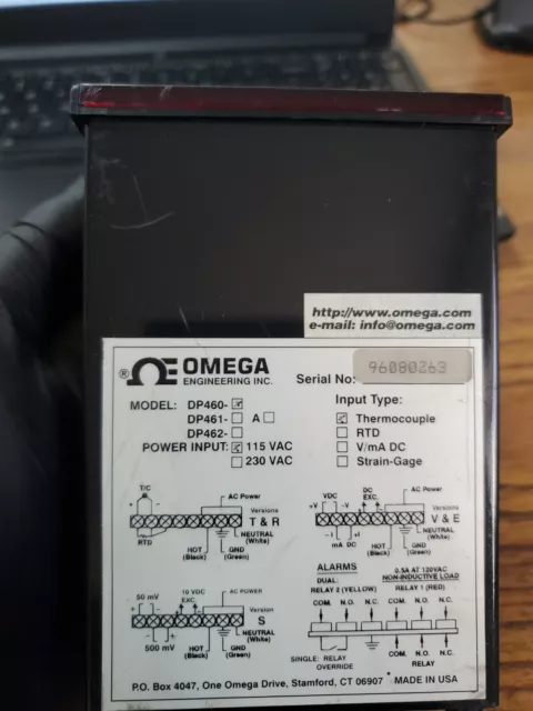 Omega Dp460 Digital Temperature Panel Meter (Ta4Ms) 2