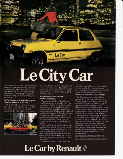 1978 Renault Le Car  ~  Nice Original Print Ad