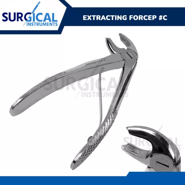 Pedo Extracting Forceps #C Dental Surgical Instruments Stainless German Grade