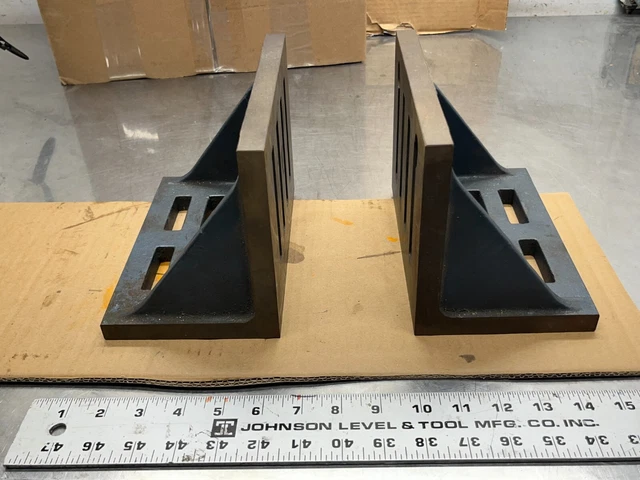 Eron Japan 8x6x5 Slotted Angle Plate Machinist Pair