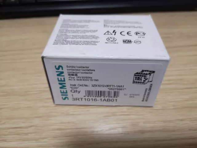 1PC New Siemens Contactor 3RT1016-1AB01 3RT10161AB01 AC24V In Box