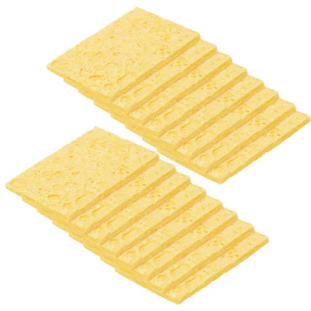 25 pz spugna per saldatura 5 x 3,5 cm rettangolare giallo profondo cuscinetti di pulizia extra spessi