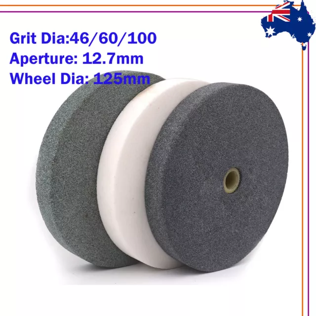 5" Bench Grinder Grinding Wheel Silicon Carbide,Corundum G:46/60/100 Bore:12.7mm