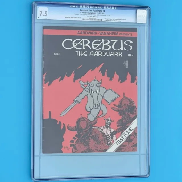 Cerebus the Aardvark #1 🌟 CGC 7.5 🌟 1st Appearance of Cerebus! Dave Sim 1977
