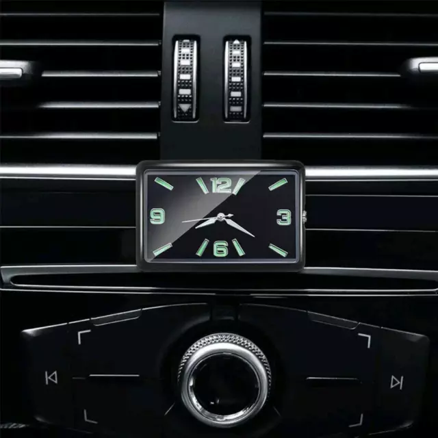 Mini Luminous Quartz Analog Digital Watch Stick-On Clock For Car Accesso Prof