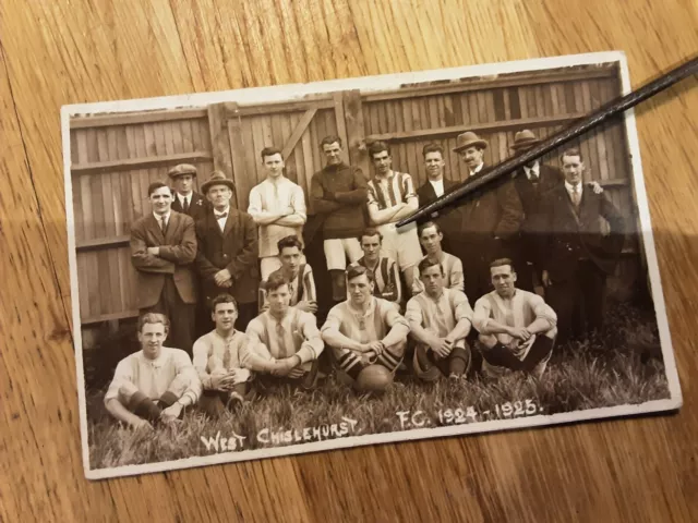 1924 Real Photo Postcard West Chislehurst Football Club 1924- 1925