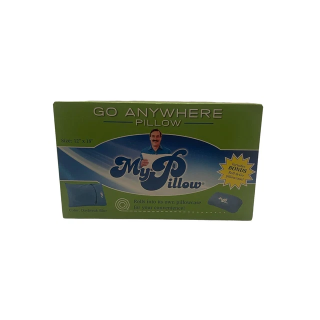 My Pillow Go Anywhere Travel 12 x 18 Inch Pillow With Bonus Roll & Go Pillowcase 2
