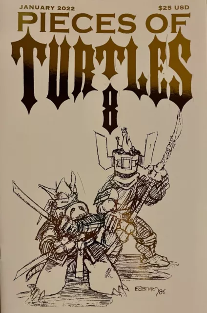 Pieces of Turtles 8 Gold Foil Edition SIGNED Dave Sim Cerebus TMNT Kevin Eastman