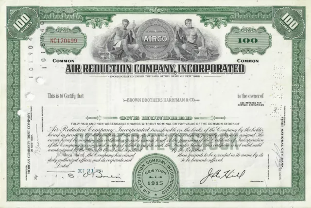 AIRCO Air Reduction Company Inc., Aktie USA, Chemie, Sauerstoffproduzent 3