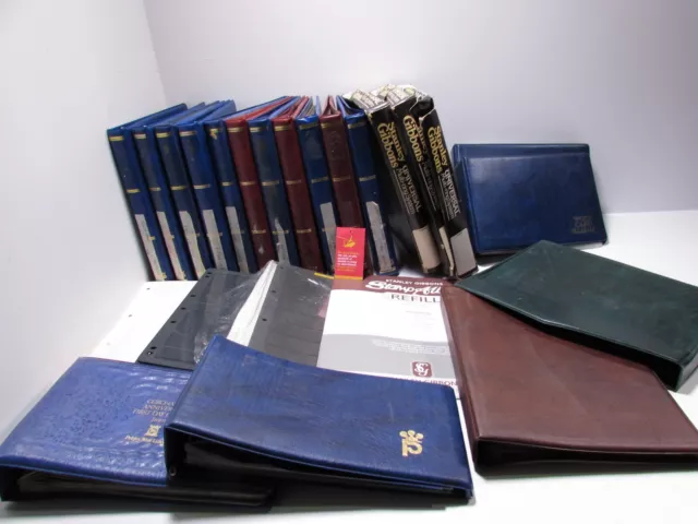 Stanley Gibbons Universal Multi-ring System Binders & Assorted Pages +     KB2