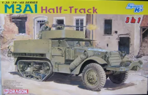 Dragon 1/35 US M3A1 Half-Track (3 in 1) Plastic Model Kit [6332]