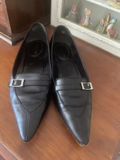 Sergio Rossi Black Flats Size 40