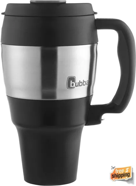 #1 Insulated Thermos Travel Mug Hot Cold Coffee Tea 34 oz Tumbler Cup Black -NEW