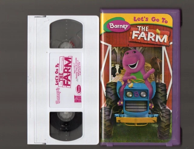 Barney Let's Go To The Farm Vhs BARNEY LET'S GO To The Farm Vhs Barney Home Video Purple Dinosaur Hit