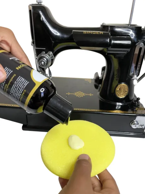 Kit de restauración de máquina de coser vintage Pulidor Singer 221 201 99 15 lubricante de aceite 3