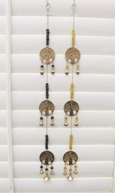 73cm Brass Finish Tree of life wind chime Mobile  Metal bell beads  2 colours