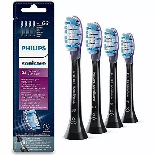 Philips Sonicare G3 Premium Bürstenköpfe für Schallzahnbürste  Schwarz 4er Pack