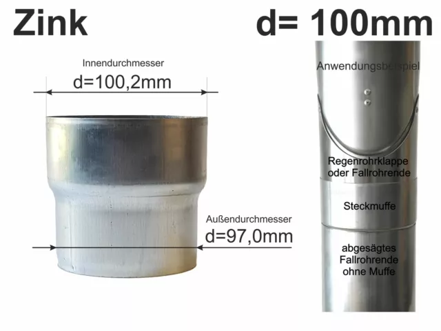 Zink Fallrohr Wasserverteiler Wasserweiche mit Drehgriff d= 87mm (rechts /  links)