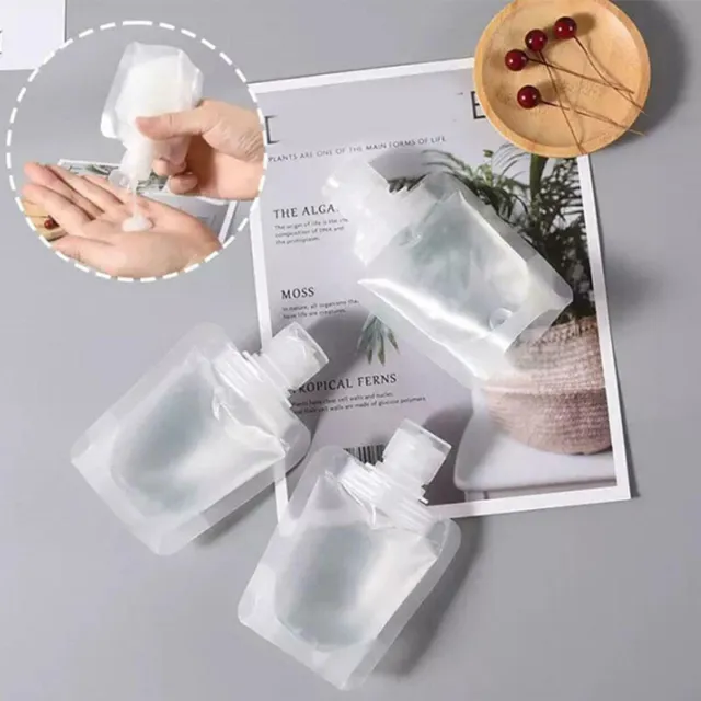 30-100ml DIY Travel Refillable Empty Squeeze Pouch Lotion Squeezable Bag Bottle
