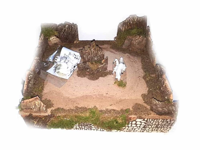 PASTORI IN MOVIMENTO pecore camminano scenagrafia presepe crib shepherd