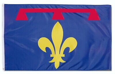 DRAPEAU ROYAUME DE FRANCE 90 x 150 cm LYS DRAPEAU FLEUR DE LYS BLEU ET OR 150x90cm 