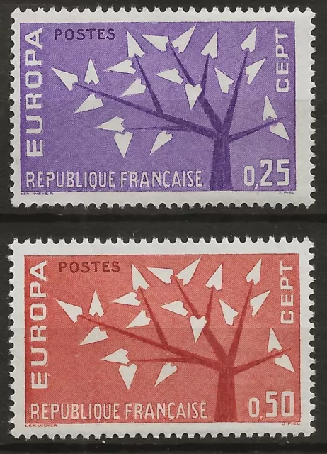 N° 1358/59**  Paire Europa 1962