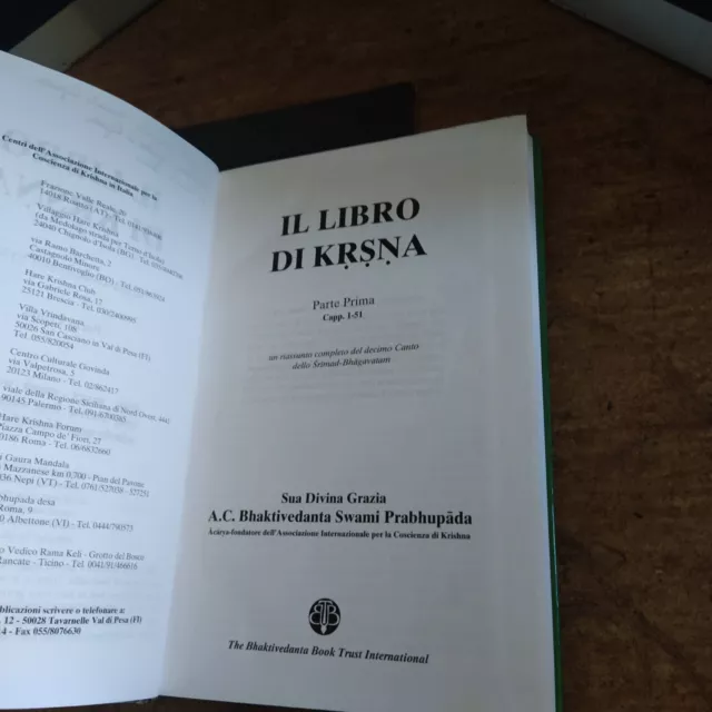 il libro  di krsna -parte prima -parte seconda sua divina grazia -1999 3