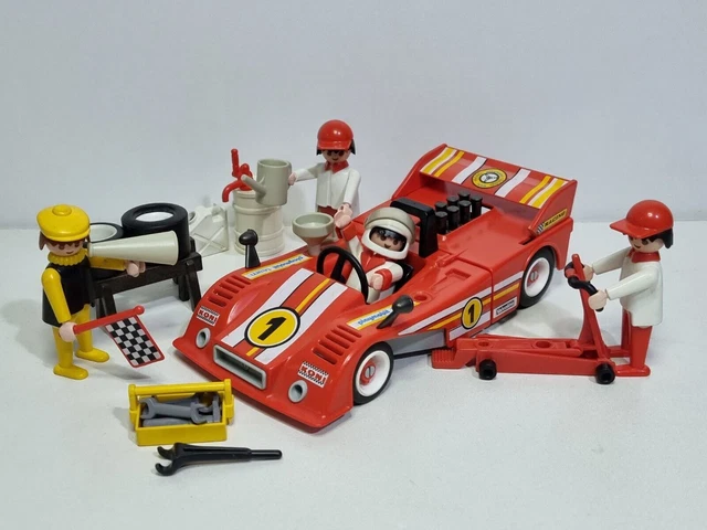 PLAYMOBIL 3520 ENSEMBLE ancienne voiture de course équipement mécanique