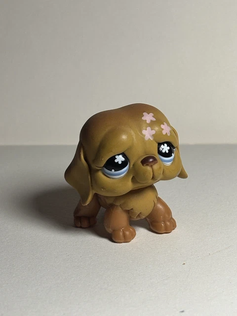 Figurine Littlest Pet Shop #68 - Chien Husky Marron Et Blanc Yeux Bleus (Hasbro 2006) - Occasion