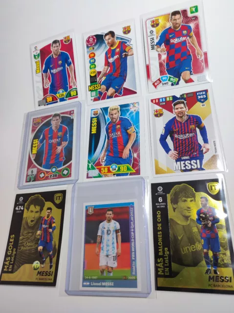 Lionel Messi Lot of 9 cards FC Barcelona Panini Argentina FIFA WORLD CUP QATAR 