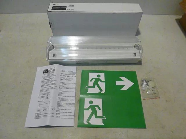 LED Emergency Light Bulkhead IP65 Exit Sign Maintained / Non Maintained New