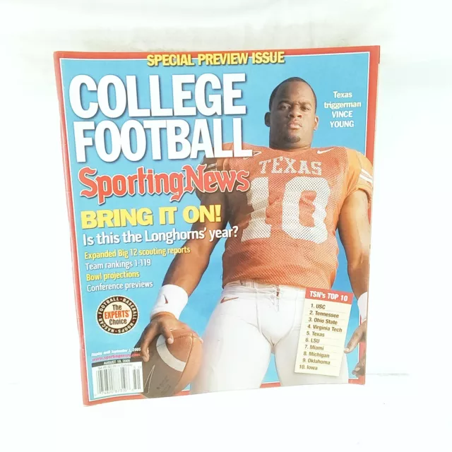 Sporting News Magazine August 19 2005 Vince Young Texas Longhorns